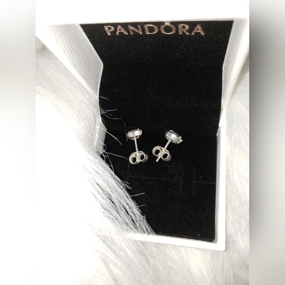 Pandora Sparkling Teardrop Halo Stud Earrings - Picture 6 of 11